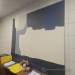 Blue and White Canvas Hanging Wall Art 84" x 67"